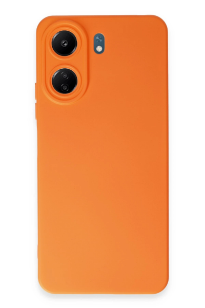 Newface Xiaomi Redmi 13C Kılıf Nano içi Kadife Silikon - Turuncu resmi