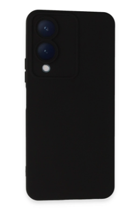 Newface Vivo Y17S Kılıf Nano içi Kadife Silikon - Siyah resmi