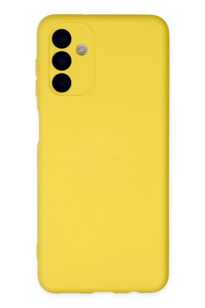 Newface Samsung Galaxy A04S Kılıf Nano içi Kadife Silikon - Sarı resmi