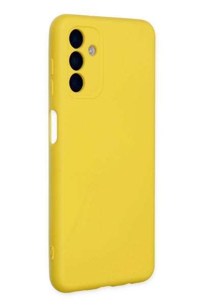Newface Samsung Galaxy A04S Kılıf Nano içi Kadife Silikon - Sarı resmi