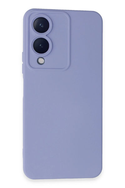 Newface Vivo Y17S Kılıf Nano içi Kadife Silikon - Lila resmi