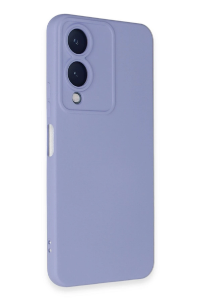 Newface Vivo Y17S Kılıf Nano içi Kadife Silikon - Lila resmi