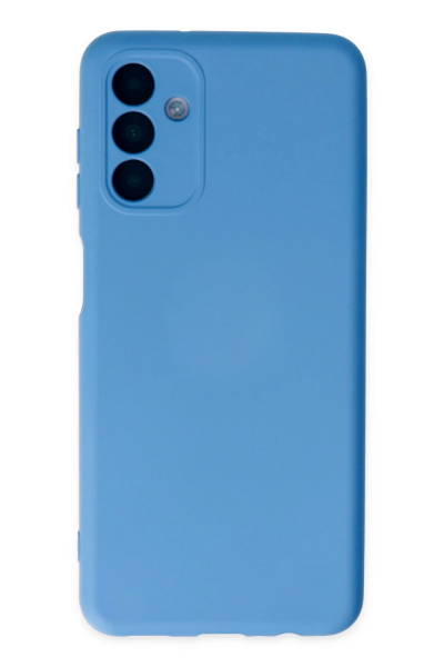 Newface Samsung Galaxy A04S Kılıf Nano içi Kadife Silikon - Mavi resmi