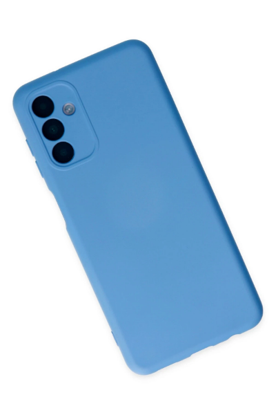 Newface Samsung Galaxy A04S Kılıf Nano içi Kadife Silikon - Mavi resmi