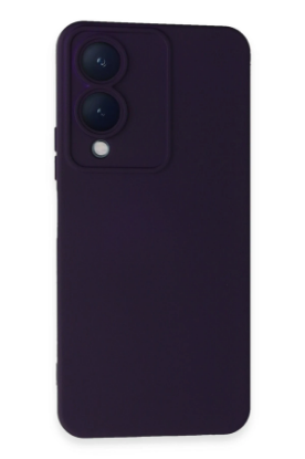 Newface Vivo Y17S Kılıf Nano içi Kadife Silikon - Mor resmi