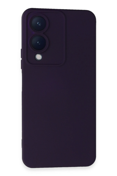 Newface Vivo Y17S Kılıf Nano içi Kadife Silikon - Mor resmi