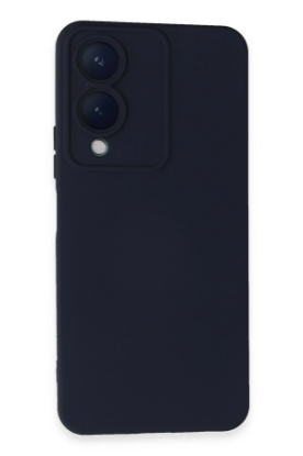 Newface Vivo Y17S Kılıf Nano içi Kadife Silikon - Lacivert resmi
