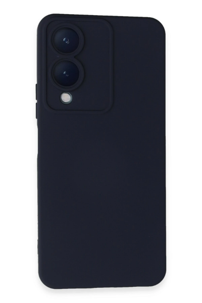 Newface Vivo Y17S Kılıf Nano içi Kadife Silikon - Lacivert resmi