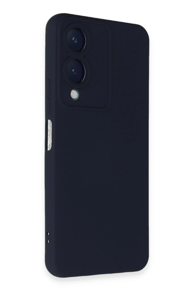 Newface Vivo Y17S Kılıf Nano içi Kadife Silikon - Lacivert resmi