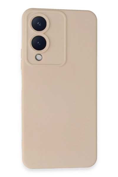 Newface Vivo Y17S Kılıf Nano içi Kadife Silikon - Pudra resmi