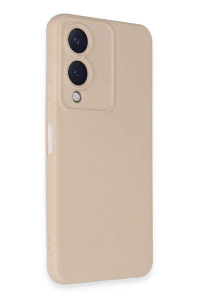 Newface Vivo Y17S Kılıf Nano içi Kadife Silikon - Pudra resmi
