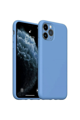 Newface iPhone 11 Pro Max Kılıf Nano içi Kadife Silikon - Mavi resmi