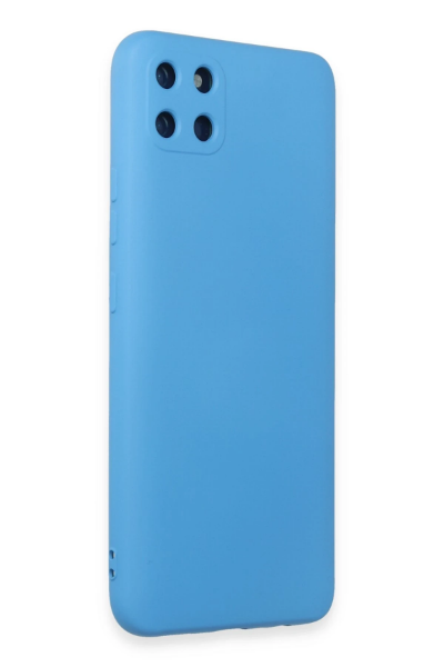 Newface Realme C11 Kılıf Nano içi Kadife Silikon - Mavi resmi