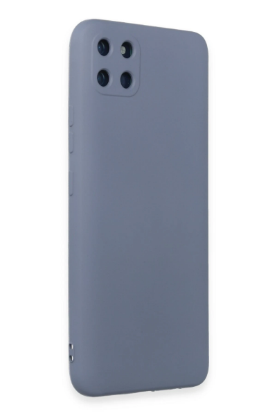Newface Realme C11 Kılıf Nano içi Kadife Silikon - Gri resmi