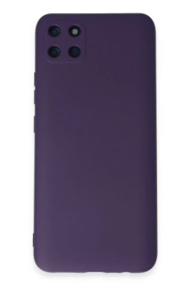 Newface Realme C11 Kılıf Nano içi Kadife Silikon - Mor resmi
