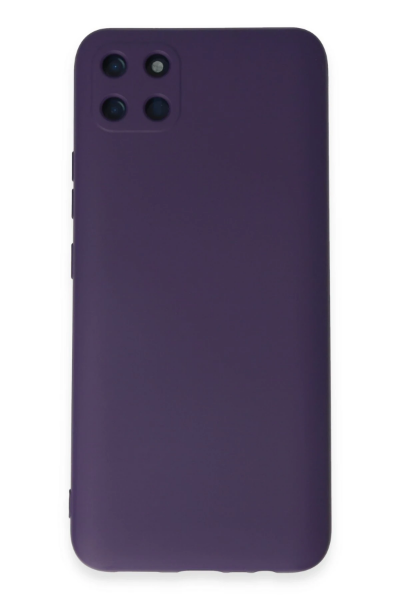 Newface Realme C11 Kılıf Nano içi Kadife Silikon - Mor resmi