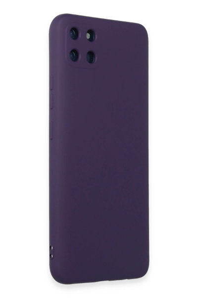 Newface Realme C11 Kılıf Nano içi Kadife Silikon - Mor resmi