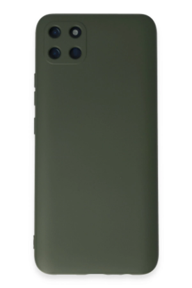 Newface Realme C11 Kılıf Nano içi Kadife Silikon - Koyu Yeşil resmi