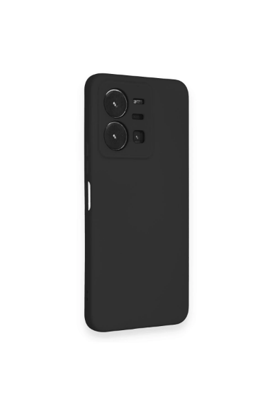 Newface Vivo Y35 Kılıf Nano içi Kadife Silikon - Siyah resmi