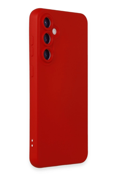 Newface Samsung Galaxy S24 Plus Kılıf Nano içi Kadife Silikon - Kırmızı resmi