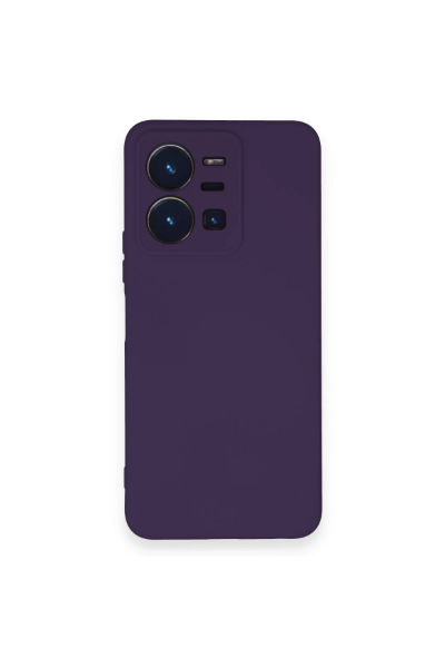 Newface Vivo Y35 Kılıf Nano içi Kadife Silikon - Mor resmi