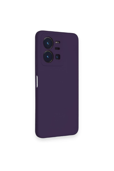 Newface Vivo Y35 Kılıf Nano içi Kadife Silikon - Mor resmi