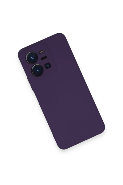 Newface Vivo Y35 Kılıf Nano içi Kadife Silikon - Mor resmi