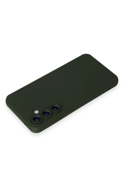 Newface Samsung Galaxy S24 Plus Kılıf Nano içi Kadife Silikon - Koyu Yeşil resmi