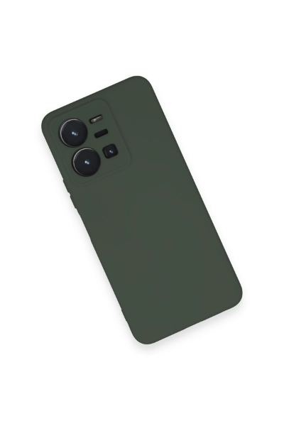 Newface Vivo Y35 Kılıf Nano içi Kadife Silikon - Koyu Yeşil resmi
