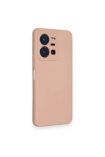 Newface Vivo Y35 Kılıf Nano içi Kadife Silikon - Pudra resmi