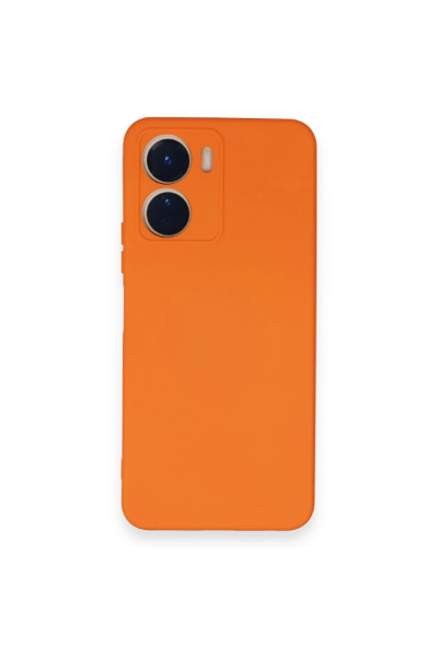 Newface Vivo Y16 Kılıf Nano içi Kadife Silikon - Turuncu resmi