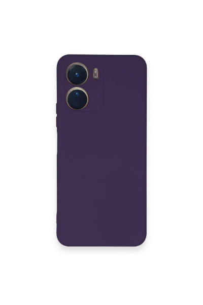 Newface Vivo Y16 Kılıf Nano içi Kadife Silikon - Mor resmi