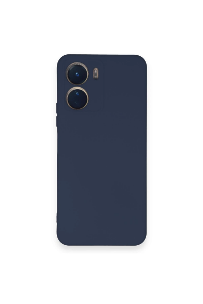 Newface Vivo Y16 Kılıf Nano içi Kadife Silikon - Lacivert resmi