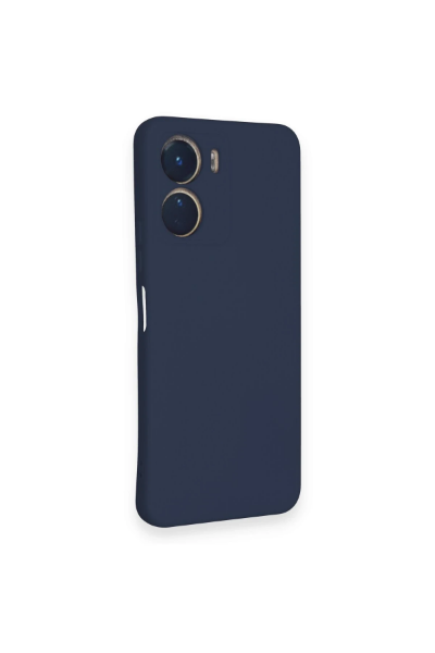 Newface Vivo Y16 Kılıf Nano içi Kadife Silikon - Lacivert resmi