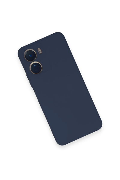 Newface Vivo Y16 Kılıf Nano içi Kadife Silikon - Lacivert resmi
