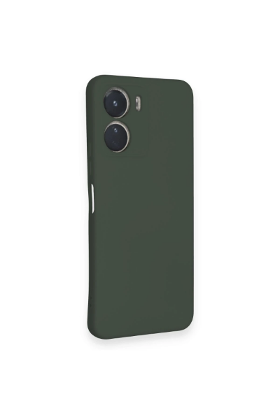 Newface Vivo Y16 Kılıf Nano içi Kadife Silikon - Koyu Yeşil resmi