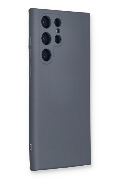 Newface Samsung Galaxy S24 Ultra Kılıf Nano içi Kadife Silikon - Gri resmi