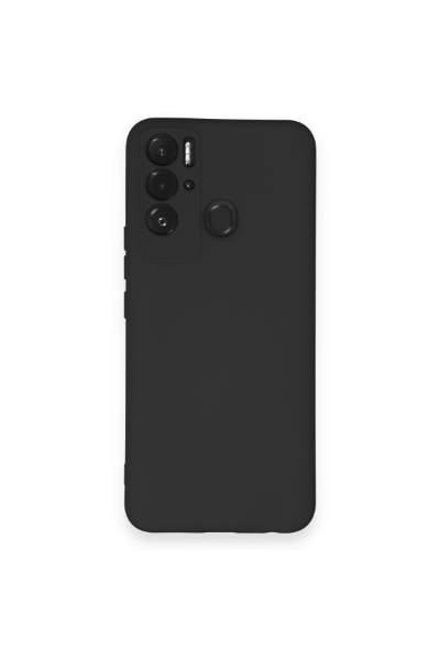 Newface Tecno Pova Neo Kılıf Nano içi Kadife Silikon - Siyah resmi