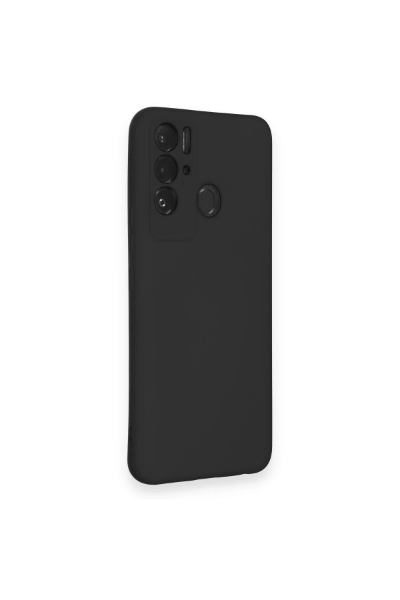 Newface Tecno Pova Neo Kılıf Nano içi Kadife Silikon - Siyah resmi