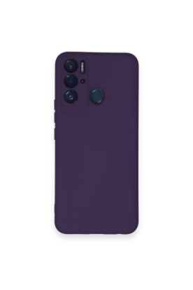 Newface Tecno Pova Neo Kılıf Nano içi Kadife Silikon - Mor resmi