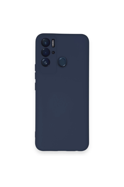 Newface Tecno Pova Neo Kılıf Nano içi Kadife Silikon - Lacivert resmi