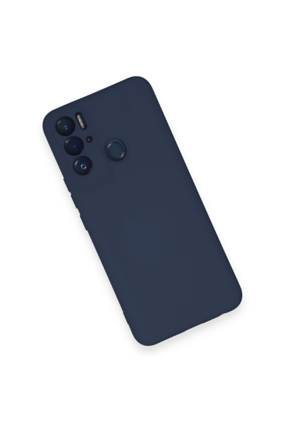 Newface Tecno Pova Neo Kılıf Nano içi Kadife Silikon - Lacivert resmi