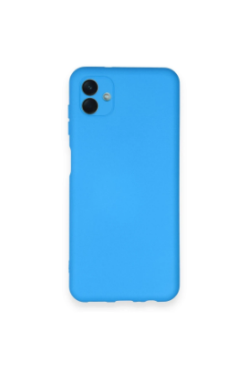 Newface Samsung Galaxy A04 Kılıf Nano içi Kadife Silikon - Mavi resmi