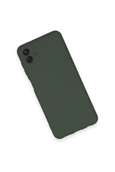 Newface Samsung Galaxy A04 Kılıf Nano içi Kadife Silikon - Koyu Yeşil resmi