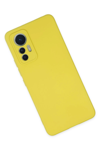 Newface Xiaomi Mi 12 Lite Kılıf Nano içi Kadife Silikon - Sarı resmi