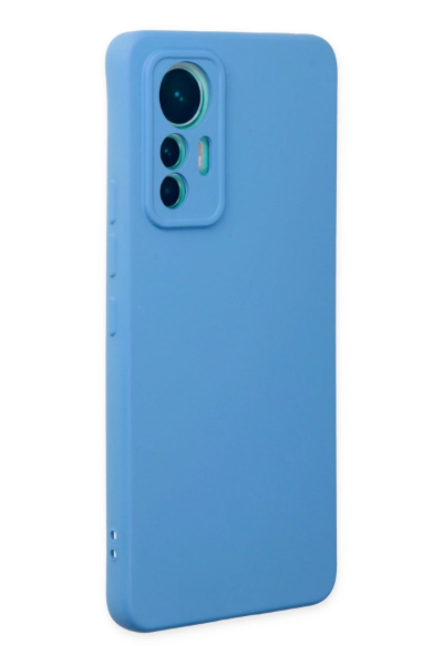 Newface Xiaomi Mi 12 Lite Kılıf Nano içi Kadife Silikon - Mavi resmi