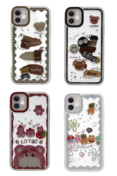 Newface iPhone 11 Kılıf Sweet Desenli Silikon Kapak - Pembe resmi