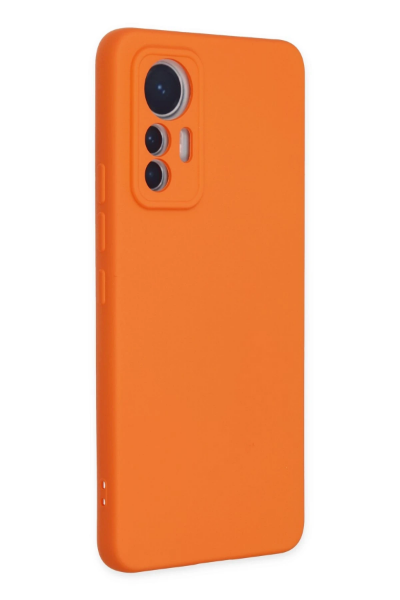 Newface Xiaomi Mi 12 Lite Kılıf Nano içi Kadife Silikon - Turuncu resmi