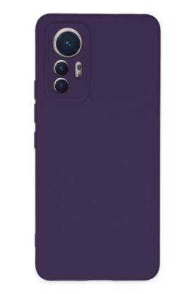 Newface Xiaomi Mi 12 Lite Kılıf Nano içi Kadife Silikon - Mor resmi