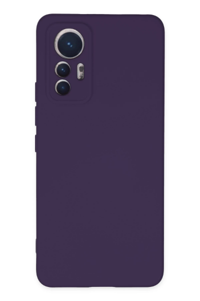 Newface Xiaomi Mi 12 Lite Kılıf Nano içi Kadife Silikon - Mor resmi